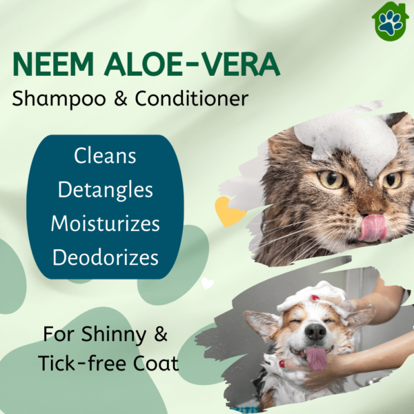 PETFUNDA Neem & Aloe Vera Pet Shampoo for Dogs & Cats | Shampoo to Remove Ticks & Fleas| Pet Shampoo for Dogs & Cats | Cleanse, Moisturizes & Deodorizes | Paraben-Free Ayurvedic Formula, 200ml - Image 6