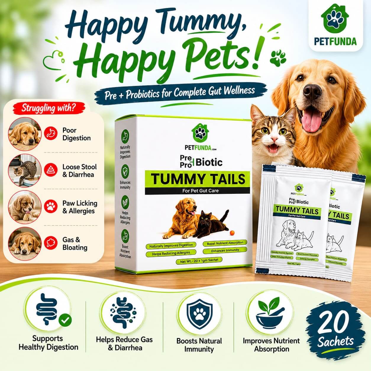 tummy tails gut wellness powder img1