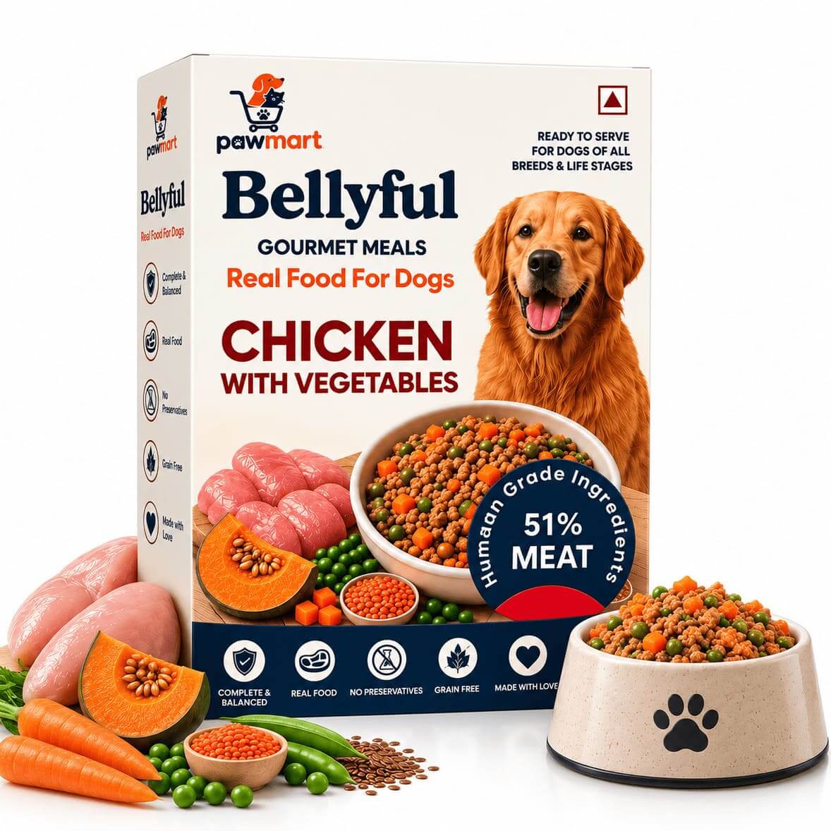 pawmart bellyful gourmet meals chicken with vegetables img1